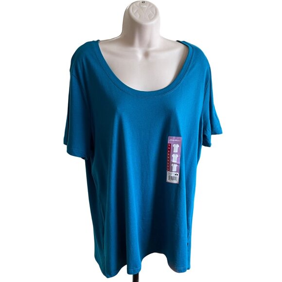 Eddie Bauer Tops - Eddie Bauer Womens Short Sleeve Soft T Shirt Tee Side Slits XL Blue u